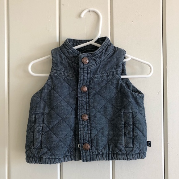 OshKosh B'gosh Other - OshKosh B’gosh Chambray Denim Quilted Puff Vest